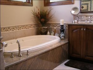 bathtub and surroundings